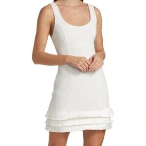 Cinq a Sept | Hattie Sleeveless Fringe-Hem Mini Dress | Used Once